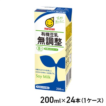 マルサンアイ 有機豆乳無調整 200ml×24本（1ケース）
