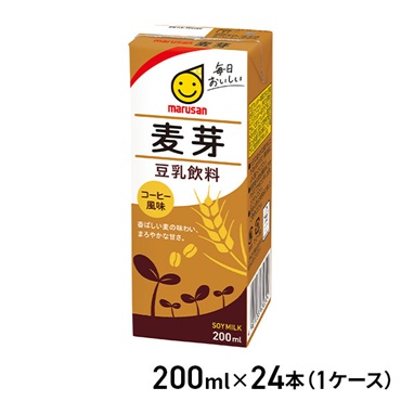 マルサンアイ 豆乳飲料 麦芽 200ml×24本（1ケース）
