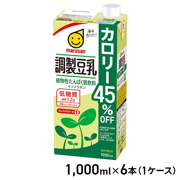 マルサンアイ 調製豆乳 カロリー45%オフ 1000ml×6本（1ケース）