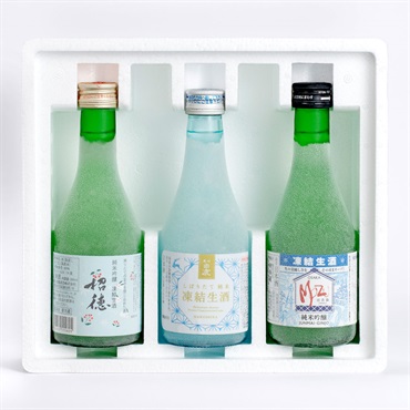 凍結生酒　飲みくらべ３本セット (招徳 純米吟醸・黒松白鹿 しぼりたて 純米・MOZU（百舌鳥） 純米吟醸　各300ml）