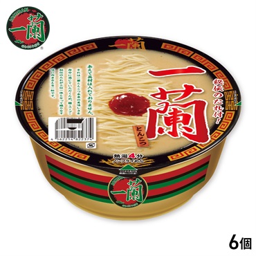 一蘭とんこつ カップ麺 【6個】
