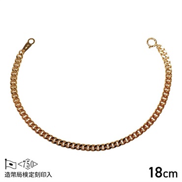 【造幣局検定マーク入り】 2面喜平ブレスレット　10g×18cm