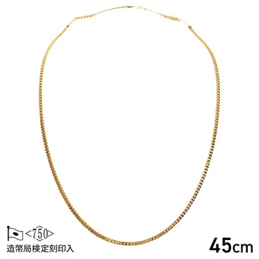 【造幣局検定マーク入り】 2面喜平ネックレス　10g×45cm