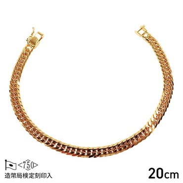 【造幣局検定マーク入り】 6面W喜平ブレスレット　20g×20cm
