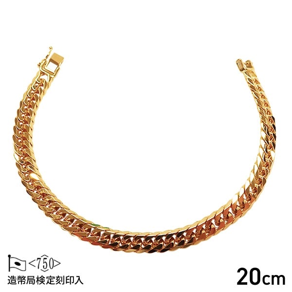 【造幣局検定マーク入り】 6面W喜平ブレスレット　30g×20cm