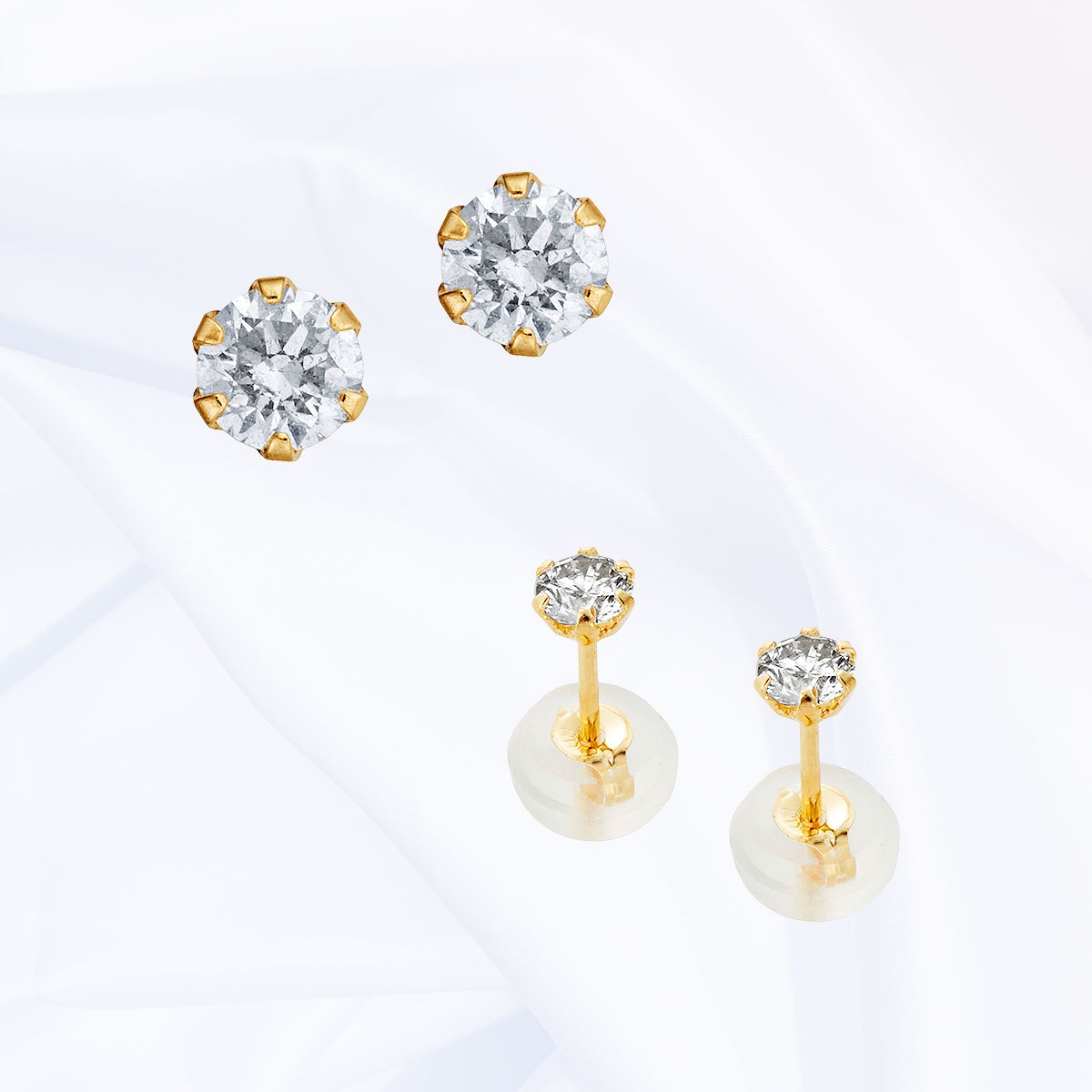 Ｋ１８ダイヤモンドピアス0.2ｃｔ