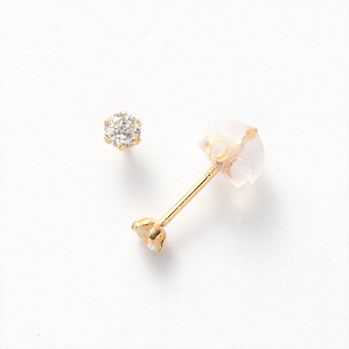 Ｋ１８イエローゴールド・0.1ct・ピアス