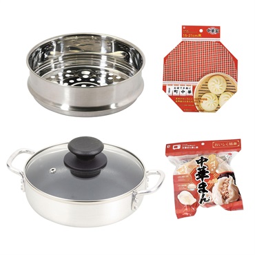 オーブン調理も出来る卓上鍋＋蒸し器セット