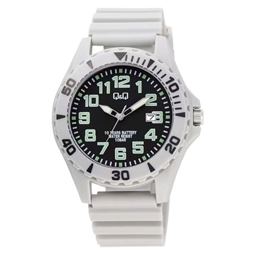 【CITIZEN】Q&Q　10年電池　スポーツウオッチ　（シロ）