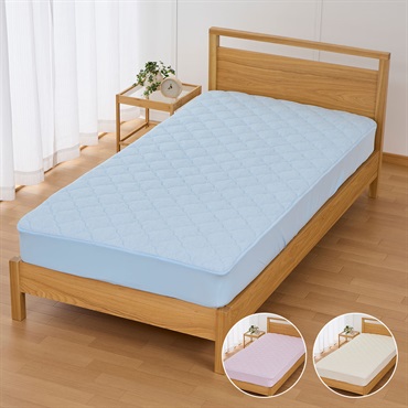 ボックスシーツ一体型 冷感＆パイル敷パッド