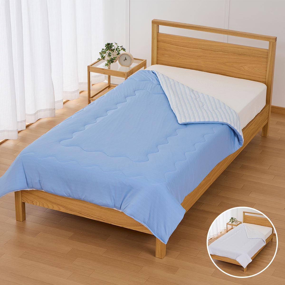 キルト肌掛けふとん クール＆吸汗速乾ニット