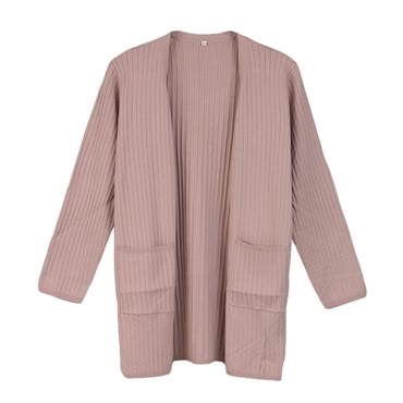 もちもちニット リブコーディガン