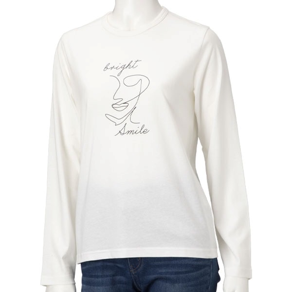 USAコットン フェイスラインプリントＴシャツ