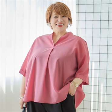 インフルエンサー：ぽっちゃりけいこコラボ スキッパーシャツ