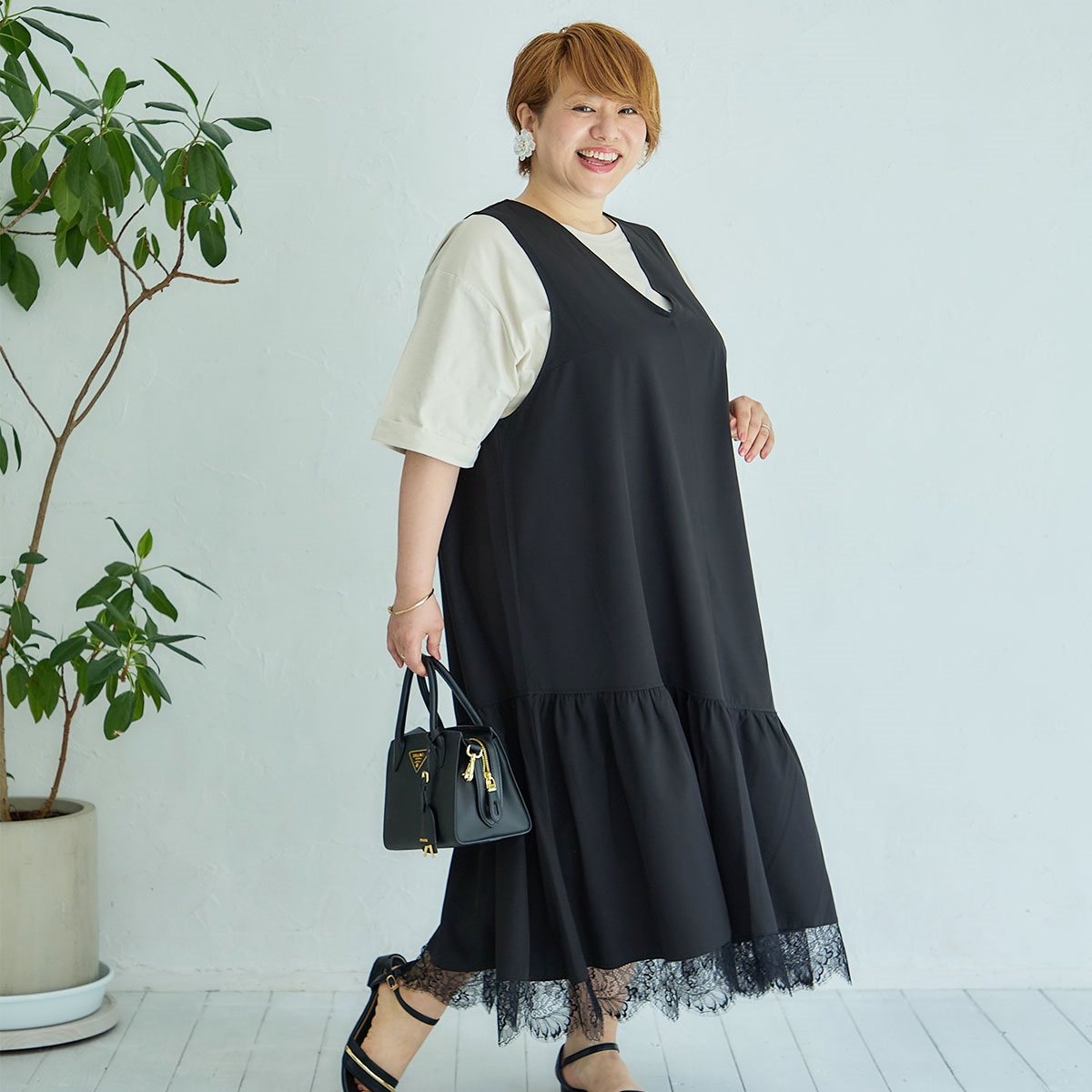 インフルエンサー：ぽっちゃりけいこコラボ さらさらワンピース