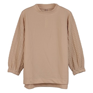 【2L-4L】異素材使いベストフェイクチュニック