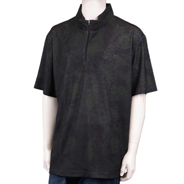 【3L-4L】ＭスラブハーフＺＩＰ半袖Ｔシャツ