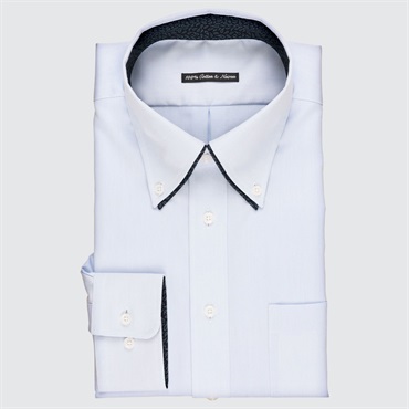 【綿100％ノーアイロン】魔法のデザインシャツ　ボタンダウン