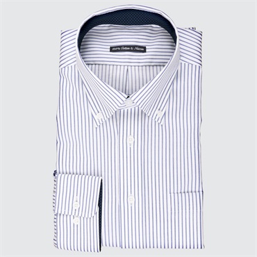 【綿100％ノーアイロン】魔法のデザインシャツ　ボタンダウン