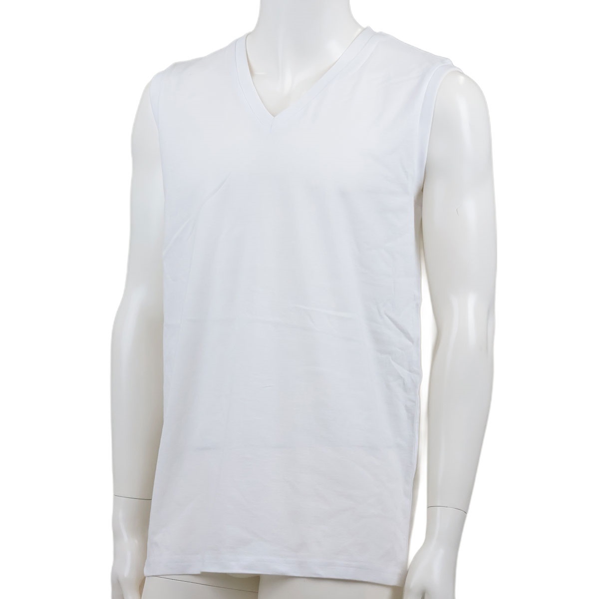 クールオン紳士綿１００％Ｖ首スリーブ