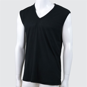 クールオン紳士綿メッシュＶ首スリーブ