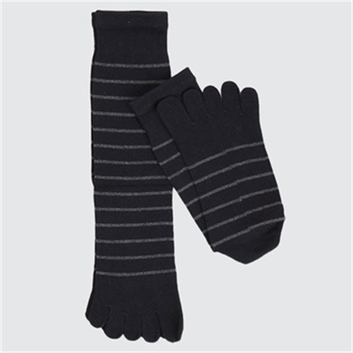 HEAT ON 紳士綿混５本指クルー丈ソックス２足組