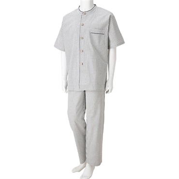 紳士クールオンサッカー半袖シャツパジャマ