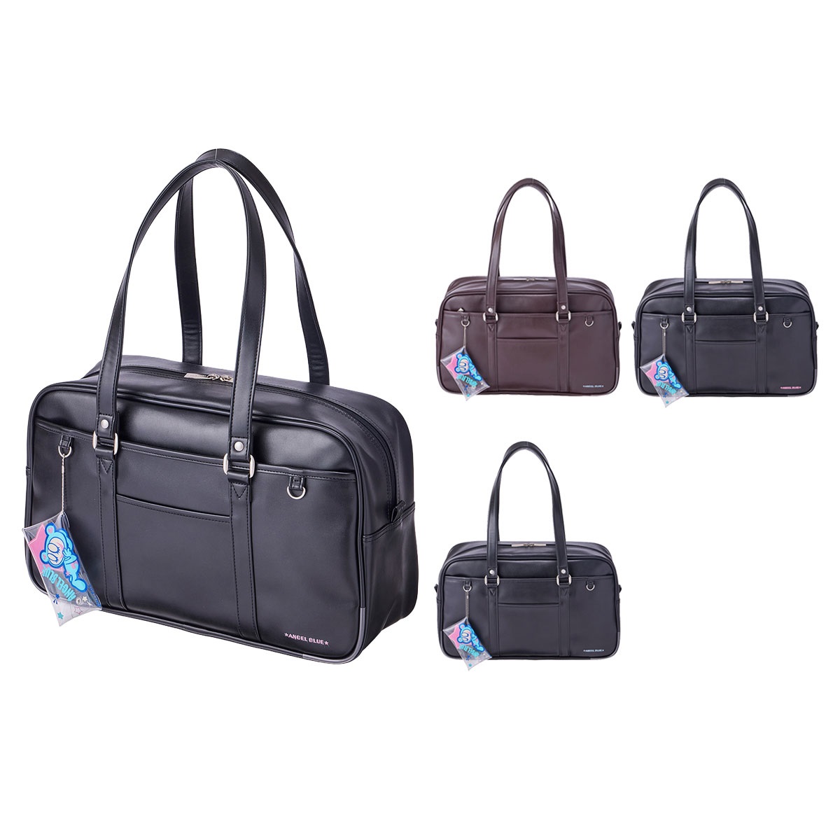 エンジェルブルー合皮スクールバッグ