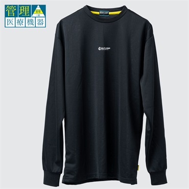 磁石付きシャドーシステムクルーネック長袖Tシャツ