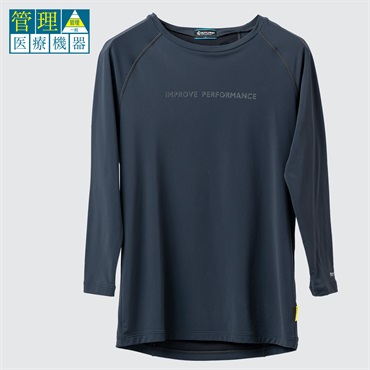 磁石付き背中サポートコンプレッション長袖裏起毛Tシャツ