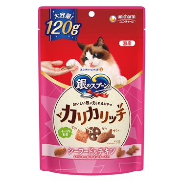 銀のスプーン　おいしい顔が見られるおやつ カリカリッチ シーフード＆チキン 120g