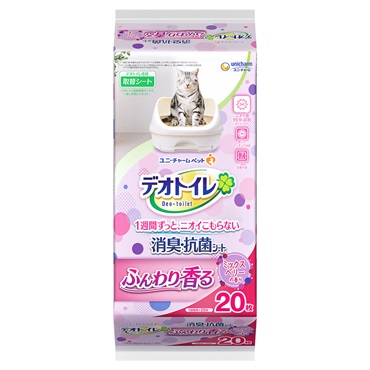 デオトイレ　ふんわり香る消臭・抗菌シート ミックスベリーの香り 20枚