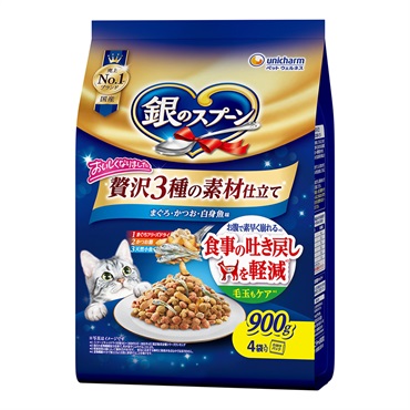 銀のスプーン 贅沢3種の素材仕立て 食事の吐き戻し軽減フード まぐろ・かつお・白身魚味 900g