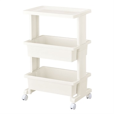 テーブルワゴン　3段　ホワイト