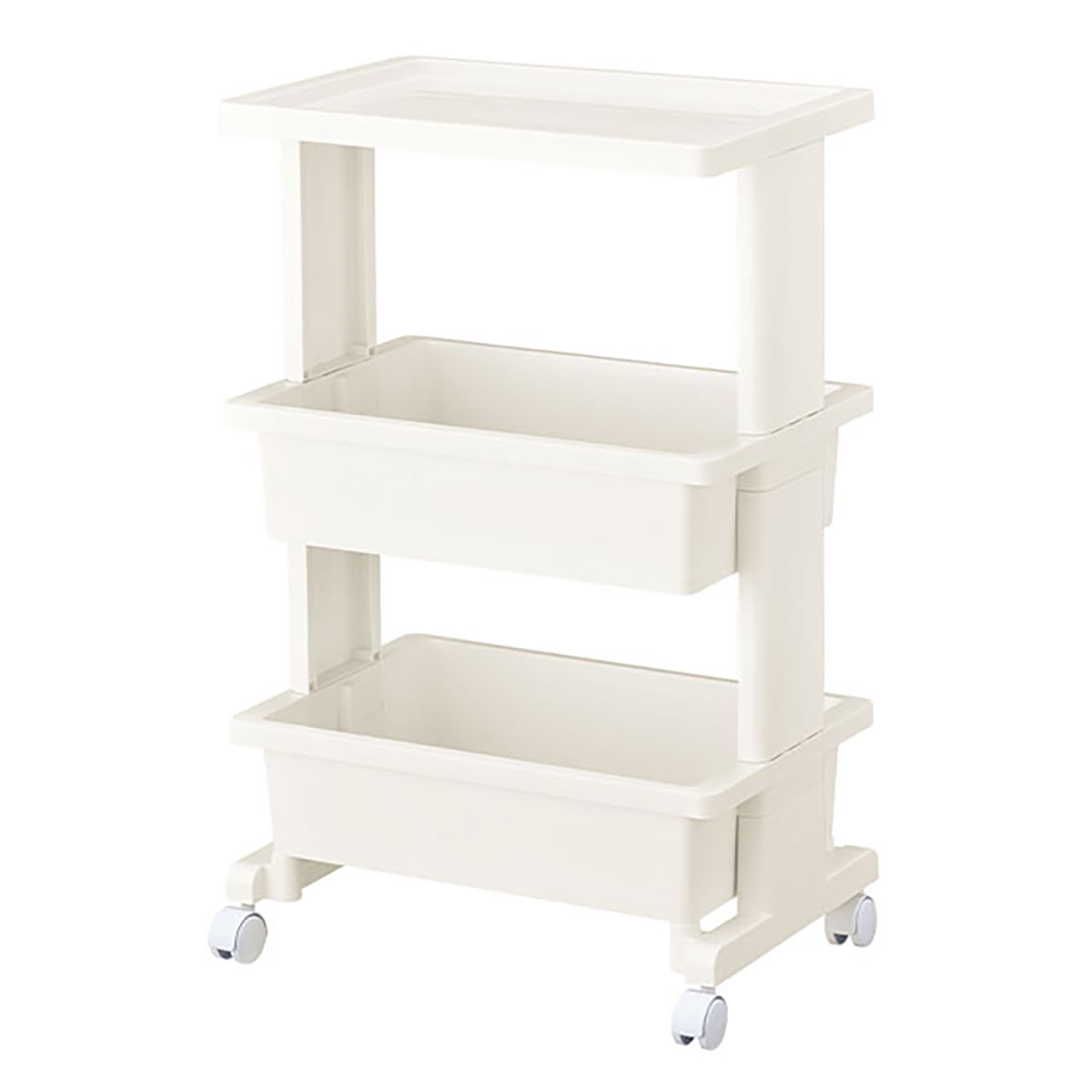 テーブルワゴン　3段　ホワイト