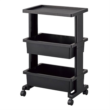 テーブルワゴン　3段　ブラック