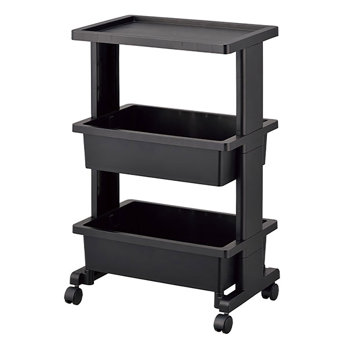 テーブルワゴン　3段　ブラック
