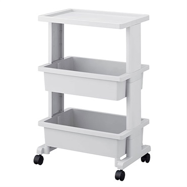 リセテーブルワゴン3段ライトグレー