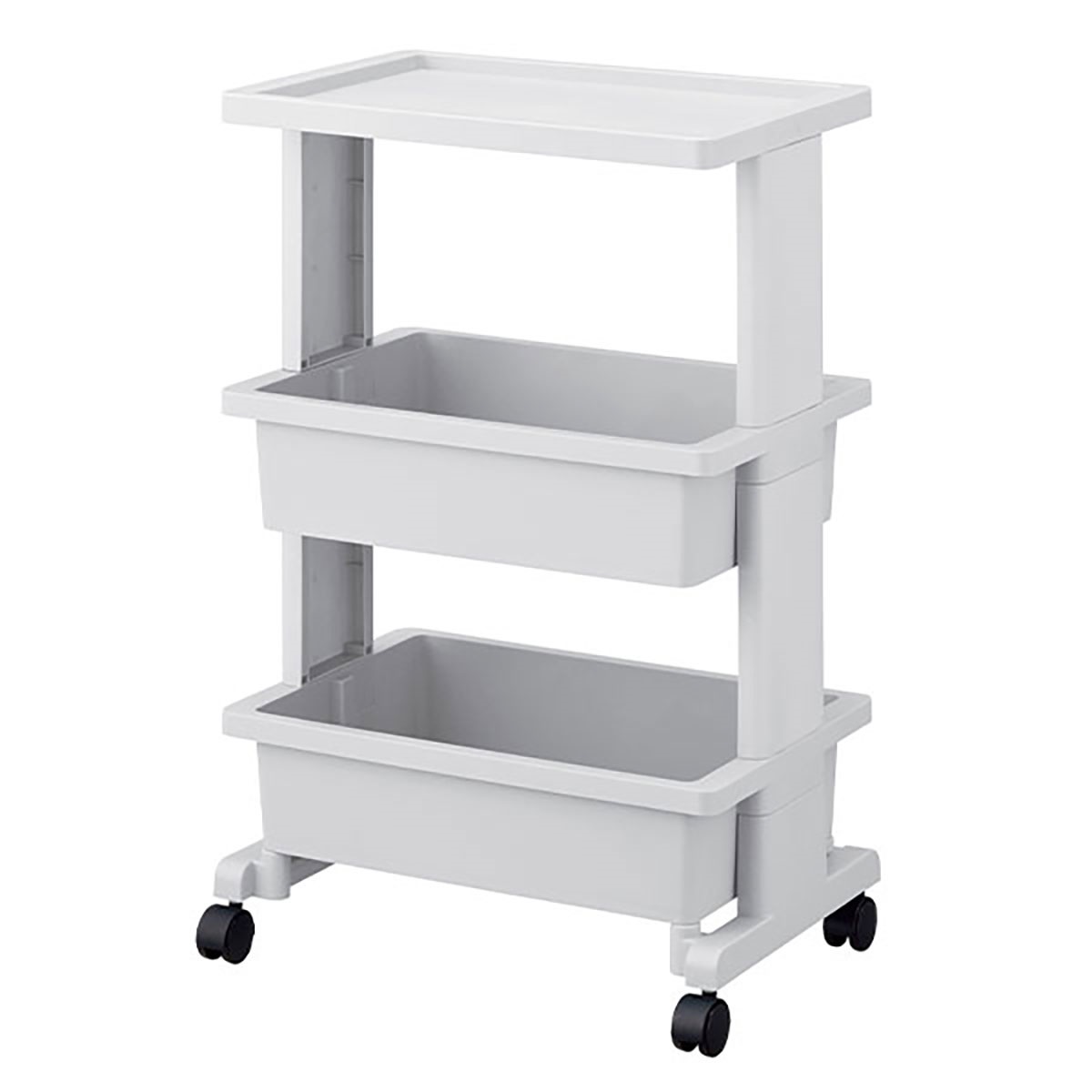 リセテーブルワゴン3段ライトグレー