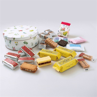 【2月中旬発送】六花亭 六花セレクト缶（花柄） 21個入