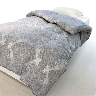 昭和西川 ホワイトグースダウン90％羽毛掛ふとん シングル 150×210cm グレー