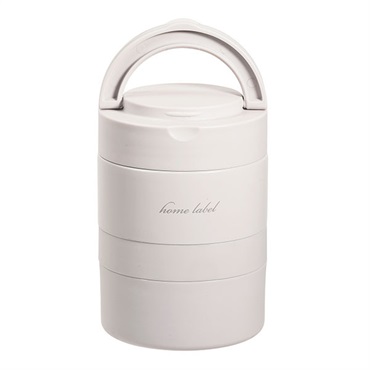 ステンレス連結式ランチジャー700ml  グレーホワイト