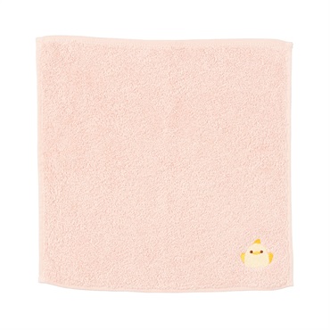 ぴよりん　刺繍　ミニタオル　ピンク 約25×25cm