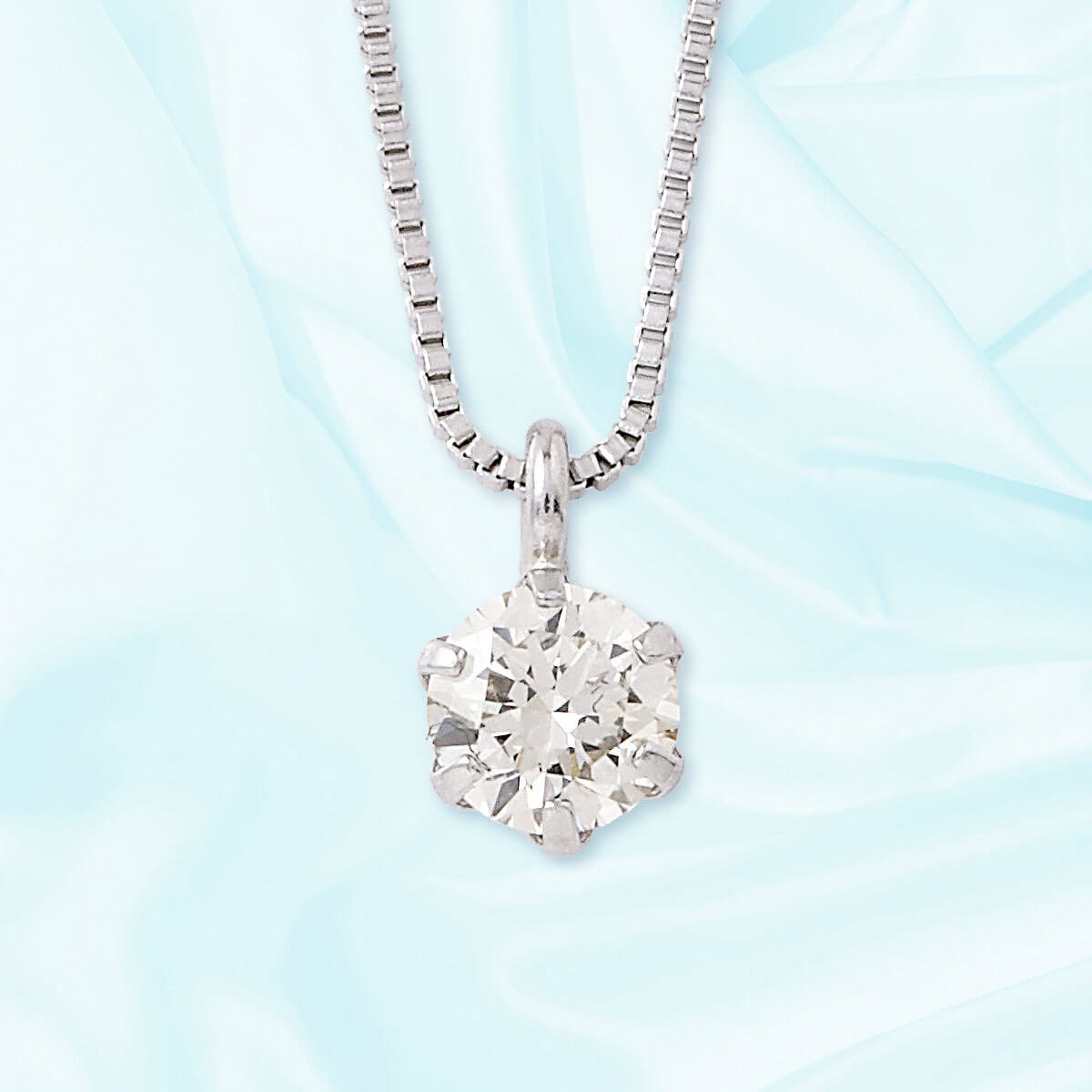 プラチナ　ネックレス　0.1ct