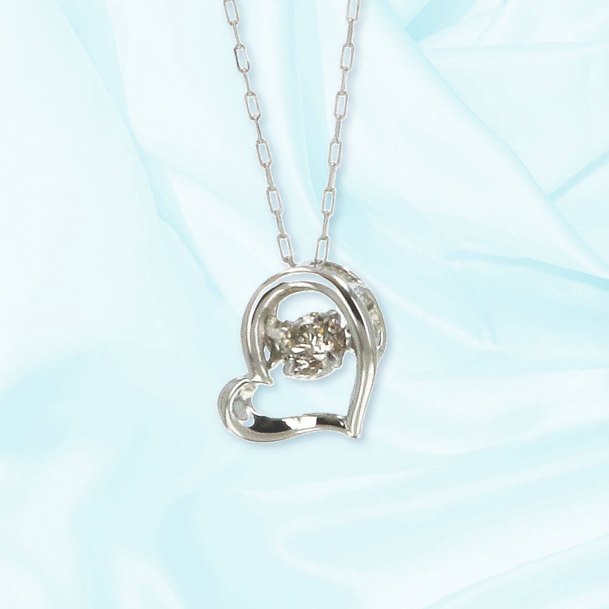 プラチナ　ダイヤ　0.08ct　ネックレス