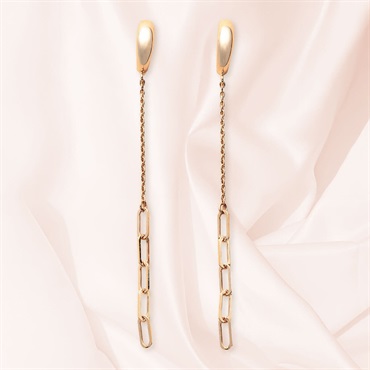 VIJU GOLD Corda_Chain Pierce　10金　イエローゴールド　ピアス