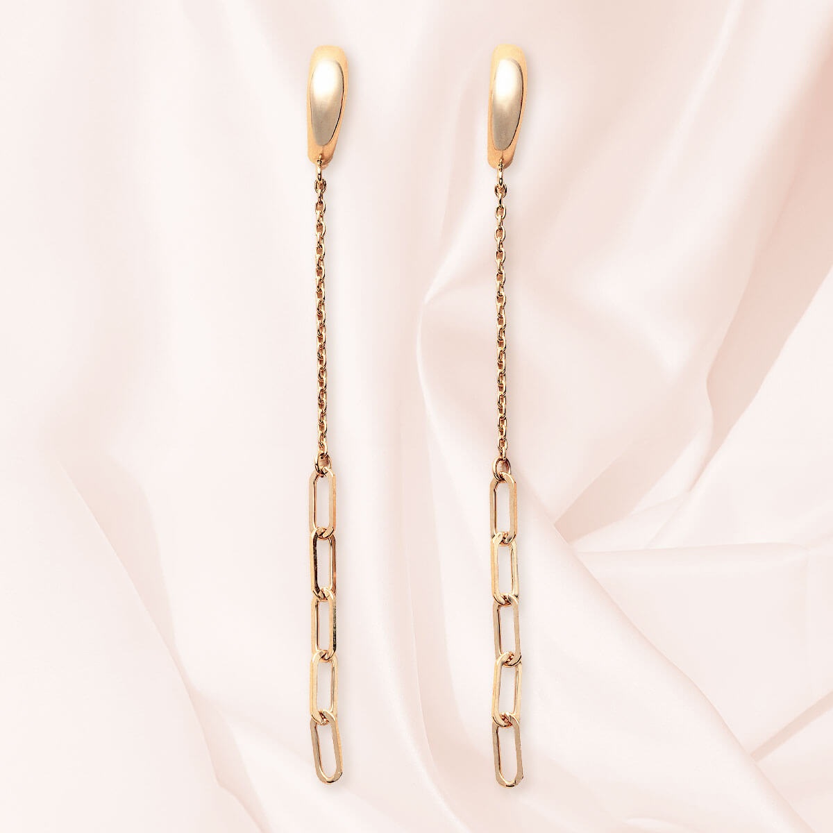 VIJU GOLD Corda_Chain Pierce　10金　イエローゴールド　ピアス