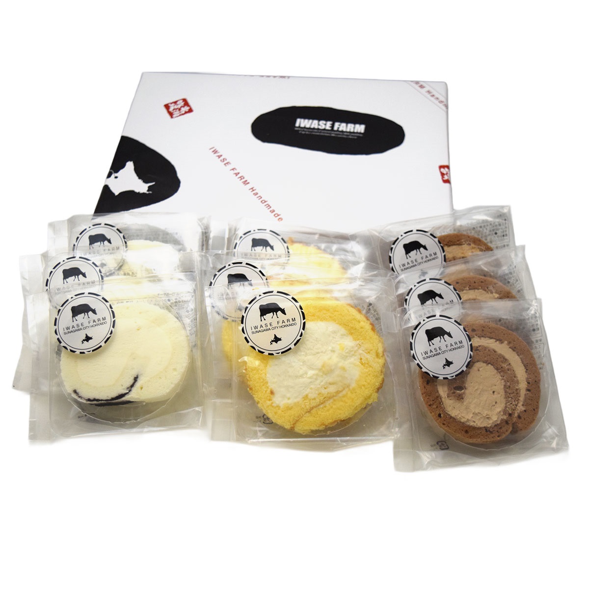 岩瀬牧場 【9個入】3種のロールケーキ