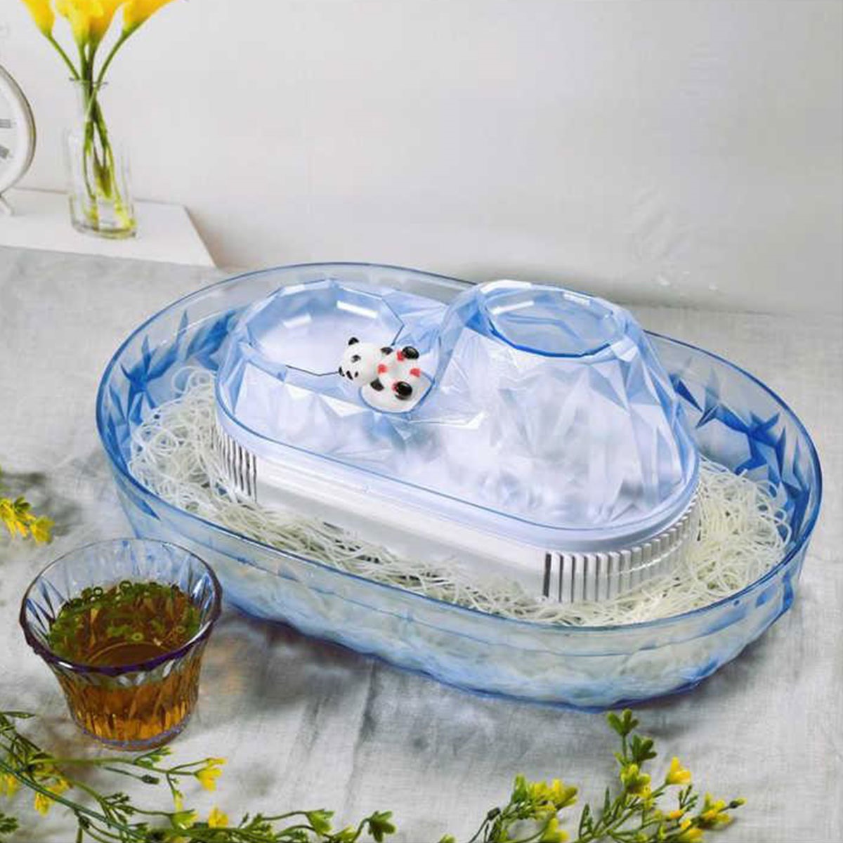 流しそうめん器 波乗りパンダ ブルー