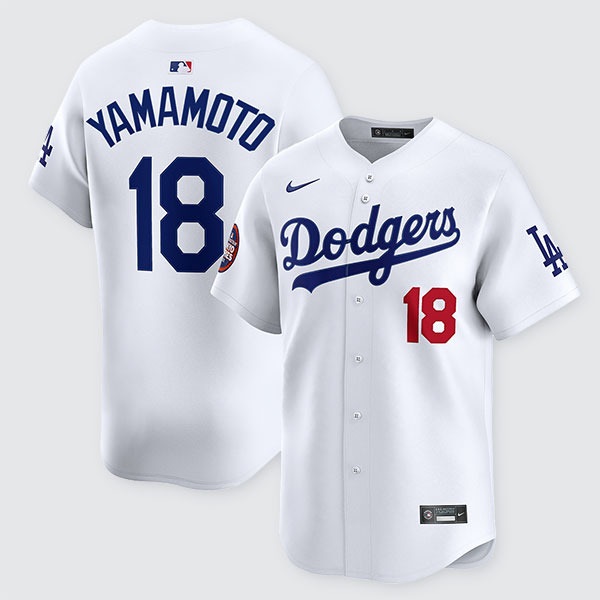 NIKE ドジャース 山本由伸 リミテッドユニフォーム ホーム ホワイト　M